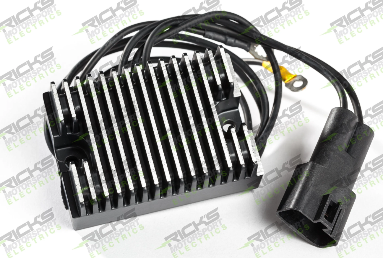 Rick's Motorsports Electrics Universal OEM Style Rectifier-Regulator for Harley Davidson Super Glide/Wide Glide '08-20, Low Rider '18-20 (All Models)