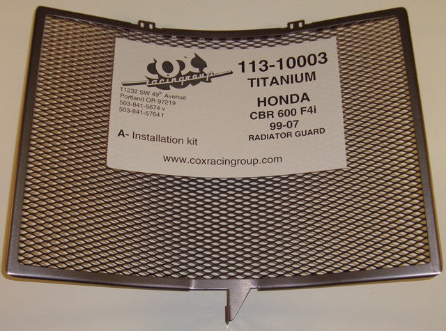 Cox Racing Radiator Guards for the Honda CBR 600 F4/F4i (99-07)
