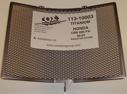 Cox Racing Radiator Guards for the Honda CBR 600 F4/F4i (99-07)