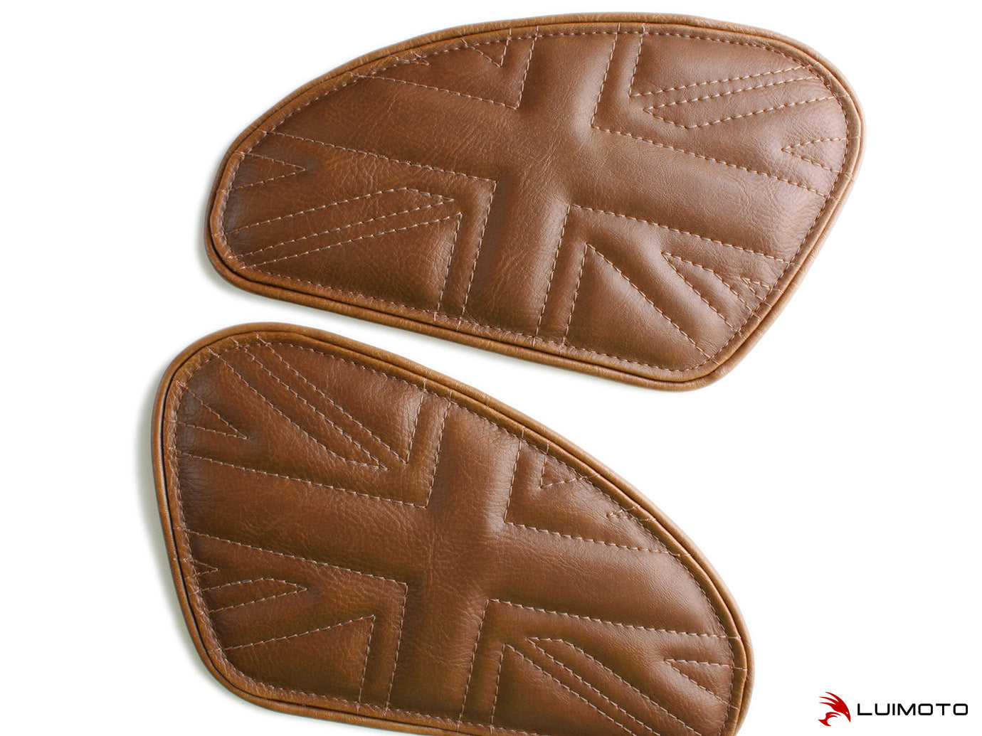 LUIMOTO TANK LEAF UNION JACK Tank Pads for the Triumph Bonneviille T120 /T100, Scrambler 1200, Thruxton 1200 /R (2016+), and Speed Twin (2019+)