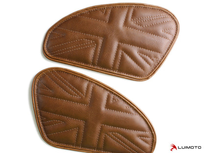LUIMOTO TANK LEAF UNION JACK Tank Pads for the Triumph Bonneviille T120 /T100, Scrambler 1200, Thruxton 1200 /R (2016+), and Speed Twin (2019+)