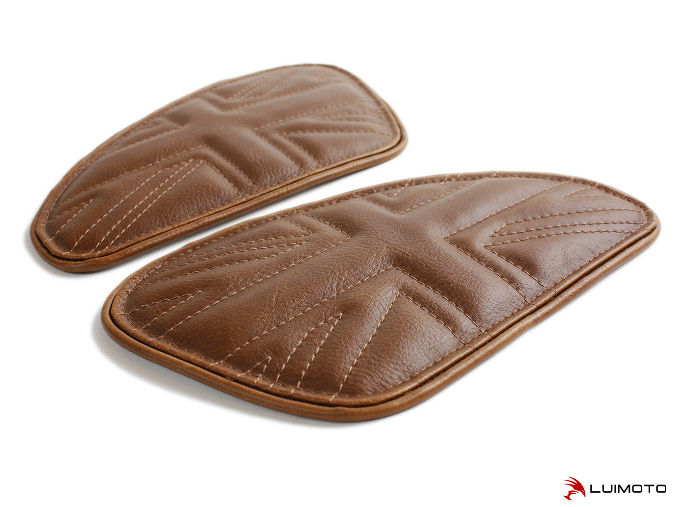 LUIMOTO TANK LEAF UNION JACK Tank Pads for the Triumph Bonneviille T120 /T100, Scrambler 1200, Thruxton 1200 /R (2016+), and Speed Twin (2019+)