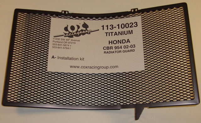 Cox Racing Radiator Guards for the Honda CBR 954RR (02-04)