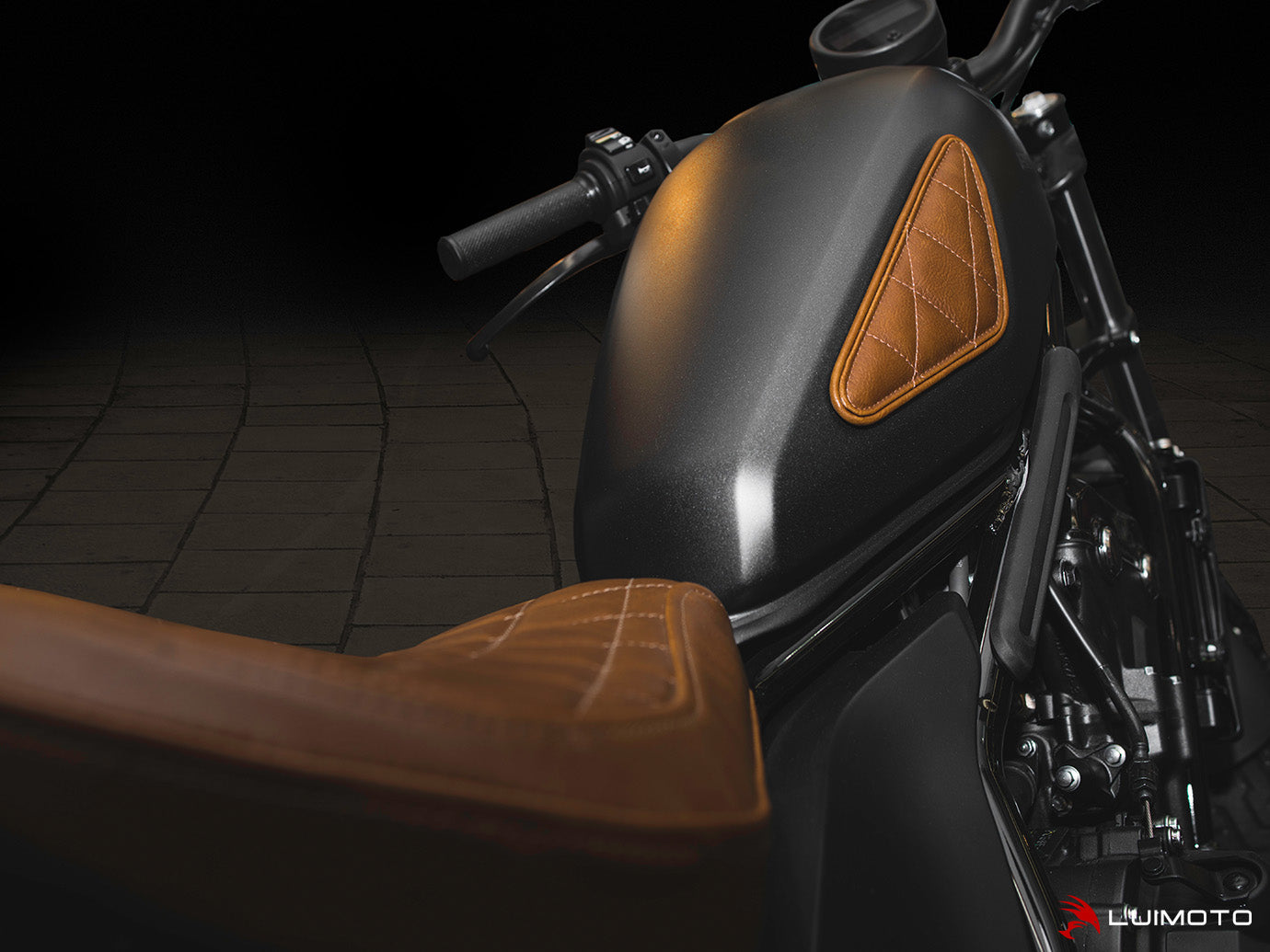 LUIMOTO TANK LEAF DIAMOND Tank Pads for the Honda Rebel 300 / 500 (2017+)