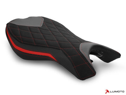 LUIMOTO (Diamond Sport) Rider Seat Covers for the Triumph DAYTONA 765 / 675 (13-18) & STREET TRIPLE Rx (15-16)