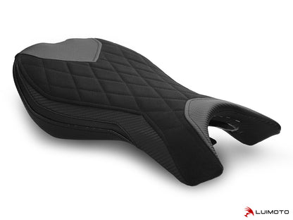 LUIMOTO (Diamond Sport) Rider Seat Covers for the Triumph DAYTONA 765 / 675 (13-18) & STREET TRIPLE Rx (15-16)