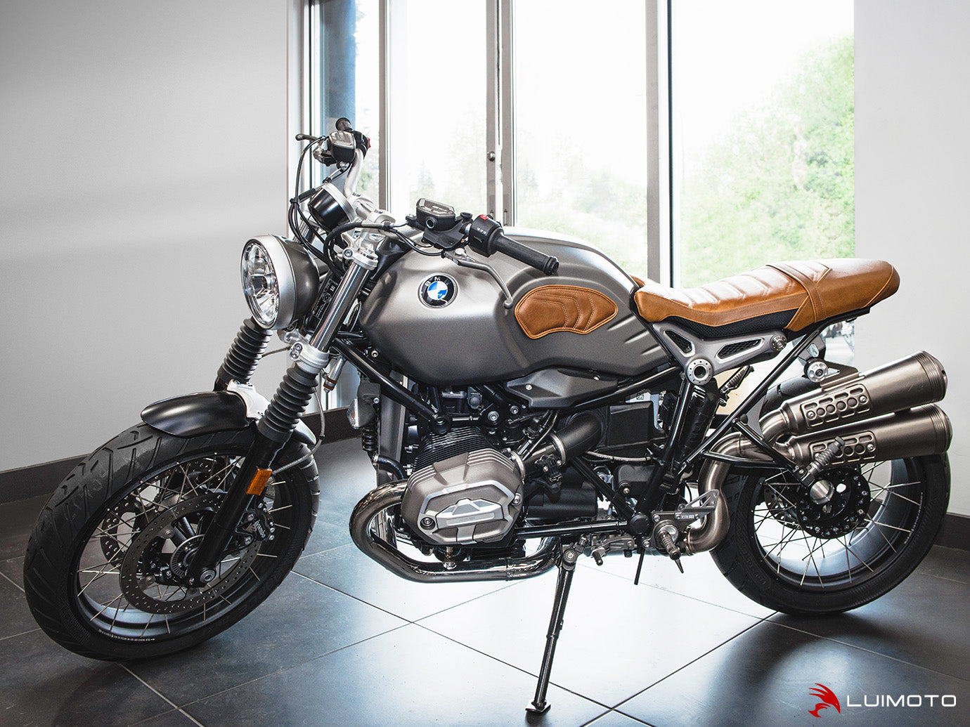 LUIMOTO TANK LEAF CAFE Tank Pads for the BMW R NineT Models