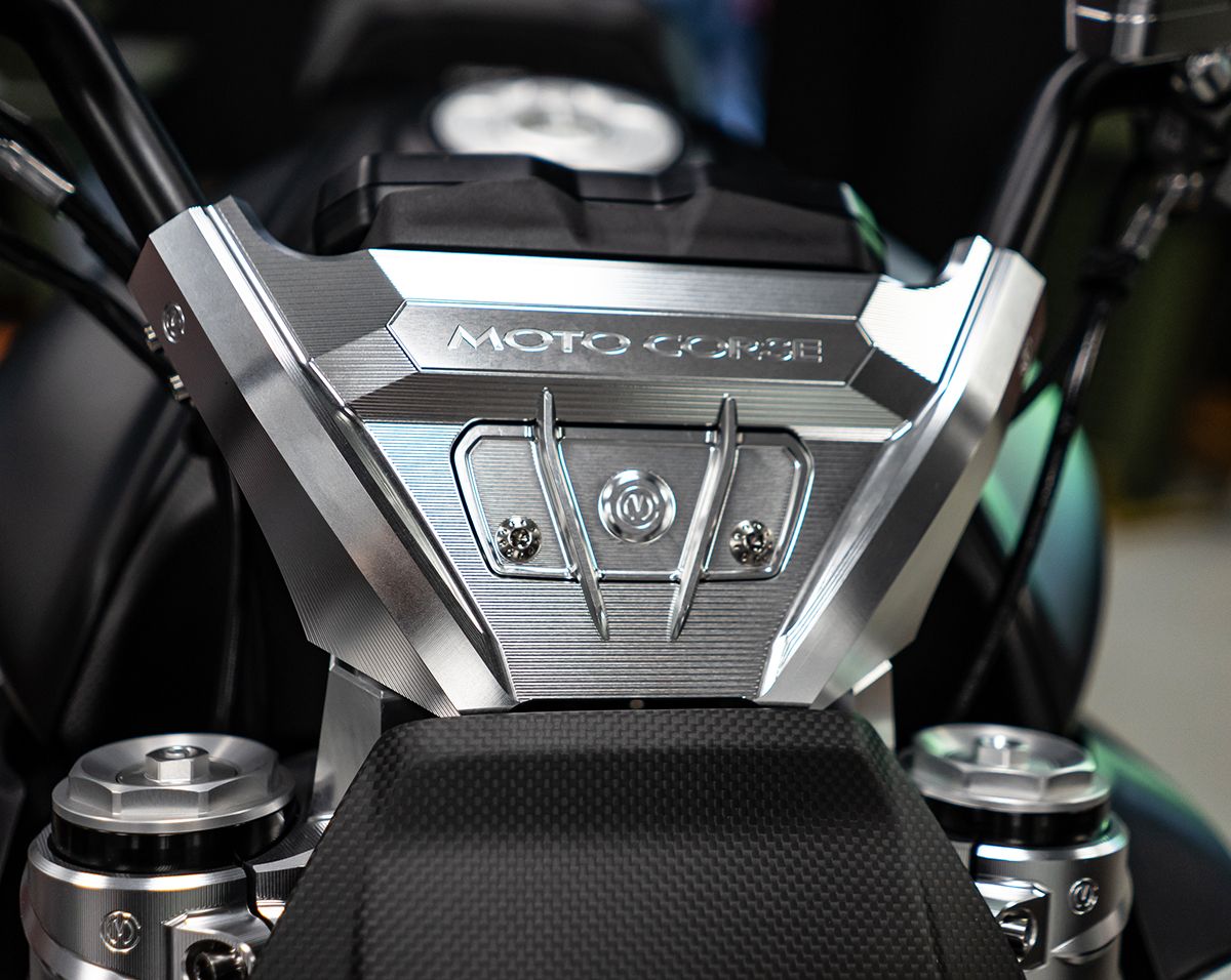 Motocorse Billet Aluminum Steering Riser / Handlebar Support for Ducati Diavel V4