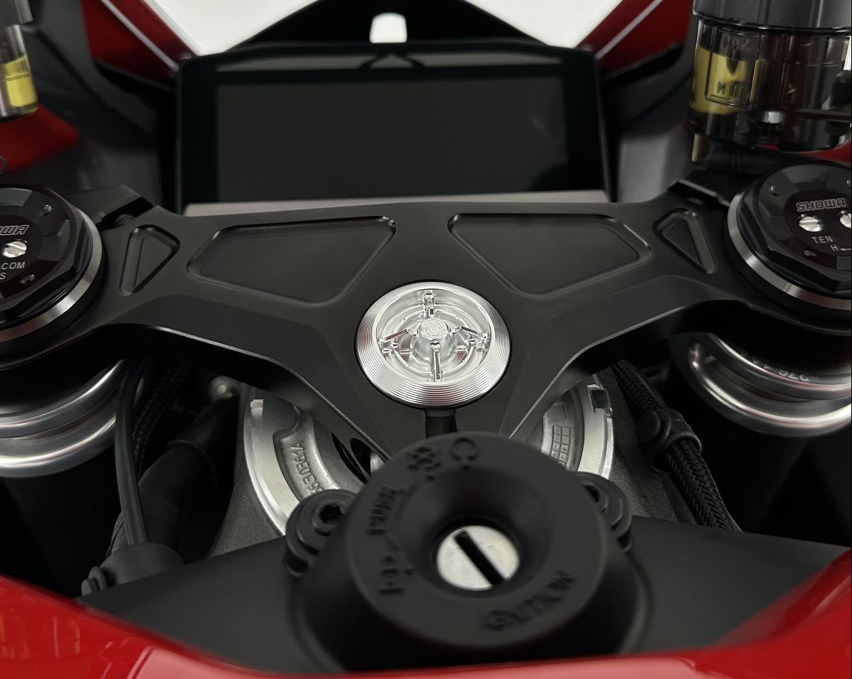 Motocorse Billet Steering Head Nut for the Ducati Panigale V4 (2025+)