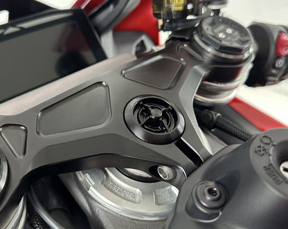 Motocorse Billet Steering Head Nut for the Ducati Panigale V4 (2025+)