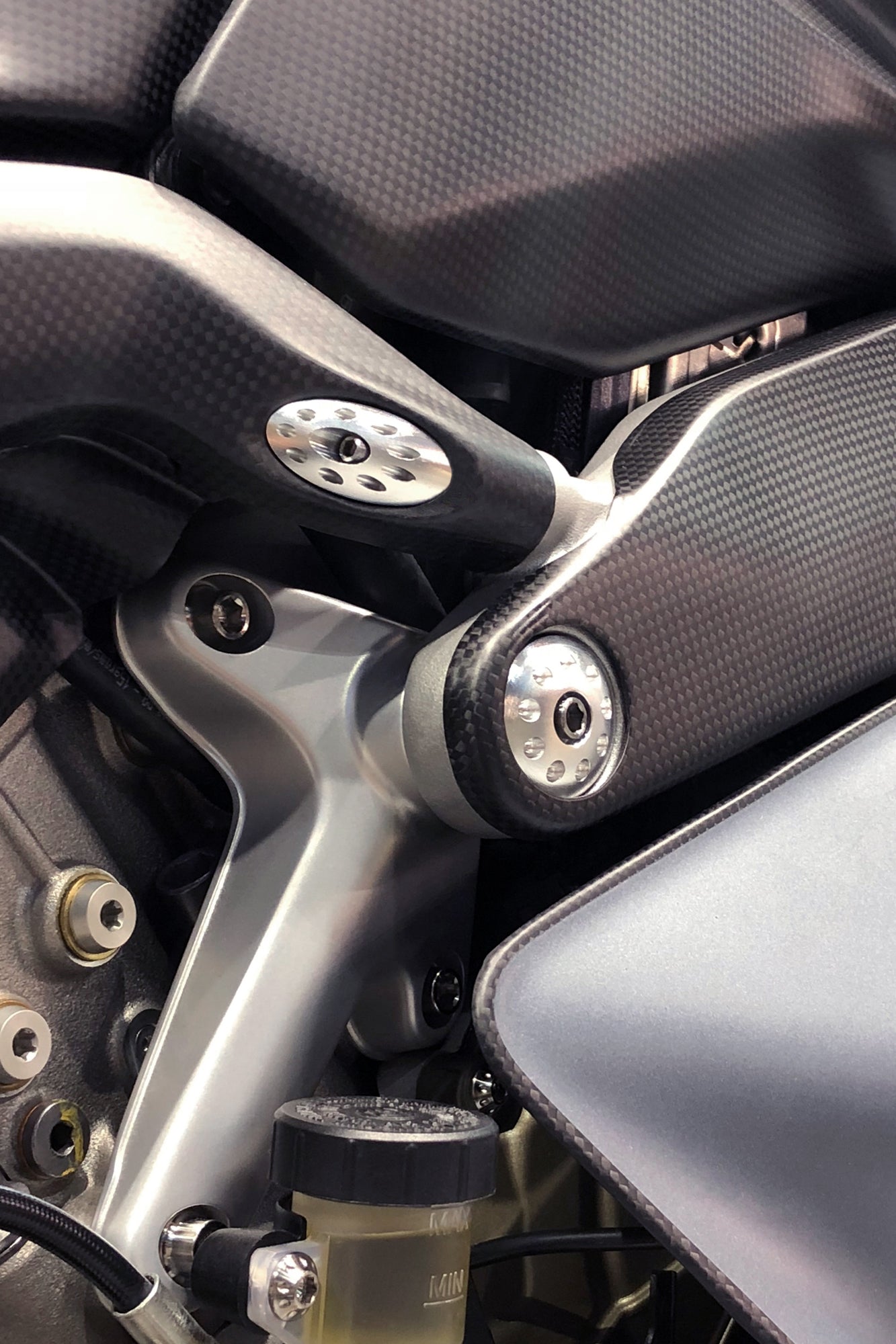 Motocorse Aluminum Frame plugs for the Ducati Panigale V4 / S / Speciale