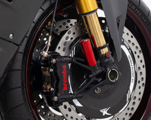 Motocorse 100mm (OE) Billet Fork Lowers "GP STYLE" (Caliper mounts) for Pressurized Ohlins front forks for Ducati Panigale / Streetfighter V4 S / R / Speciale, V2 S / R models