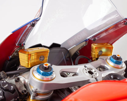 Motocorse Billet Brake and Clutch Reservoirs for OE Master Cylinders for Ducati Panigale V4 (2021+)