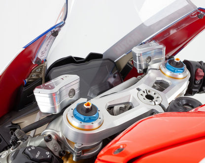 Motocorse Billet Brake and Clutch Reservoirs for OE Master Cylinders for Ducati Panigale V4 (2021+)