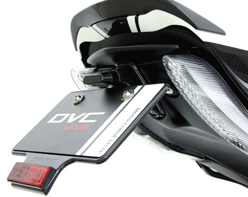 MOTOCORSE - CARBON FIBER TAIL TIDY (LICENSE PLATE SUPPORT KIT) FOR DUCATI DIAVEL 2010-16