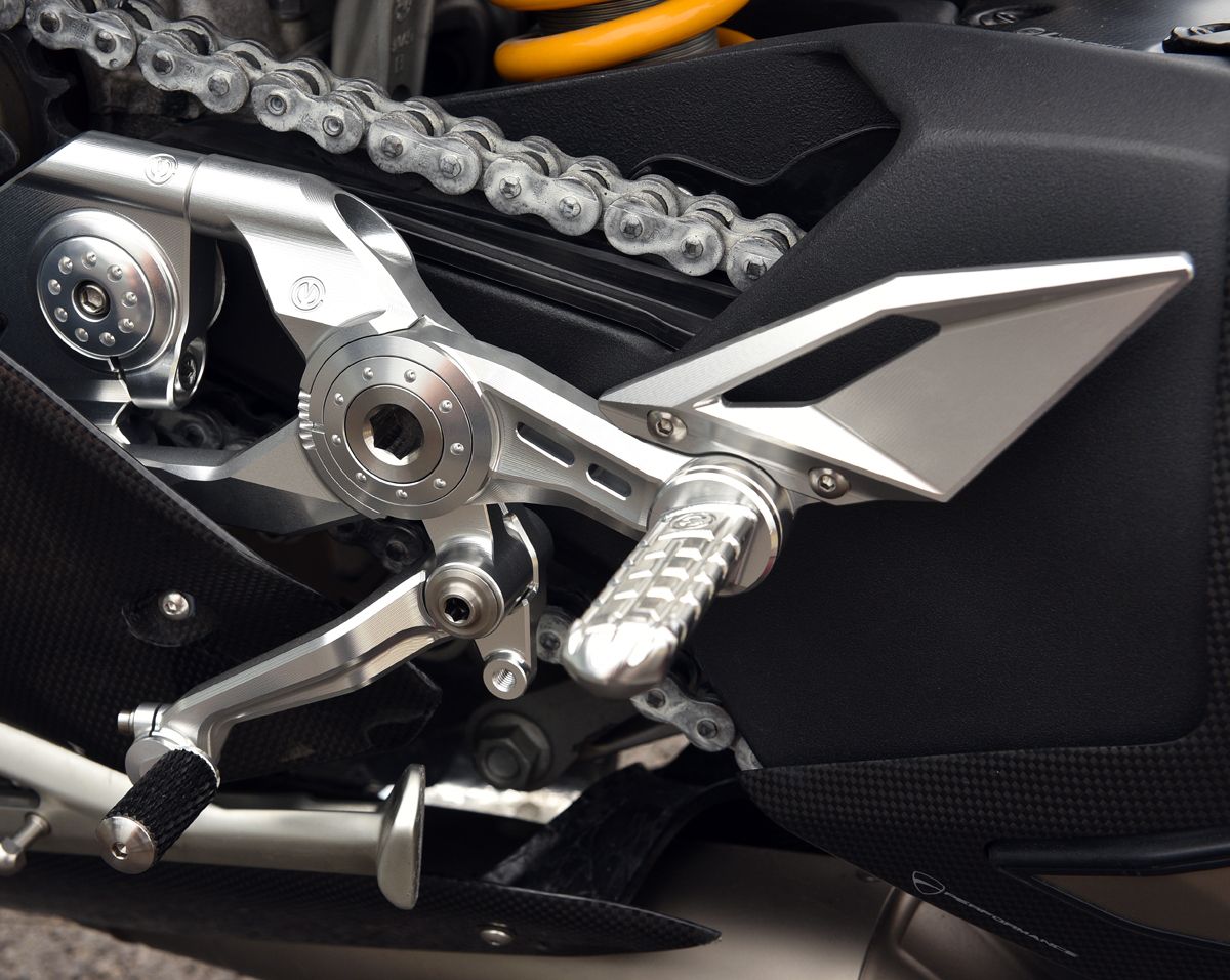 Motocorse Billet Aluminium Rearsets with Titanium Hardware for the Ducati Streetfighter V4 / S / SP