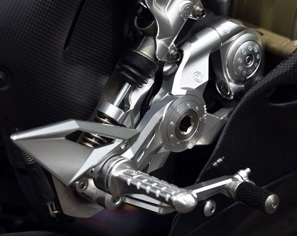 Motocorse Billet Aluminium Rearsets with Titanium Hardware for the Ducati Panigale V4 / S / R