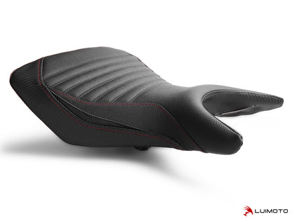 LUIMOTO RACE Rider Seat Covers for the YAMAHA YZF-R3 (2015+), YZF-R25 (2015+), and MT-03 (2020+)