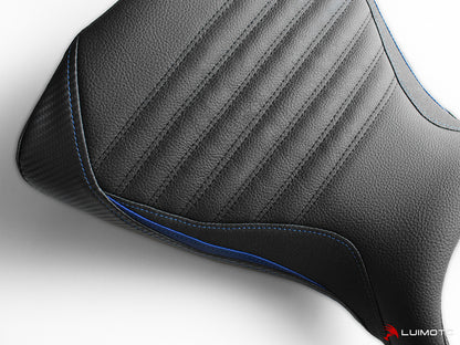 LUIMOTO RACE Rider Seat Covers for the YAMAHA YZF-R3 (2015+), YZF-R25 (2015+), and MT-03 (2020+)