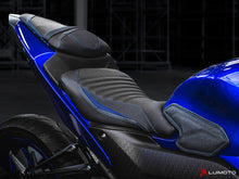 LUIMOTO RACE Passenger Seat Covers for the YAMAHA YZF-R3 (2015+), YZF-R25 (2015+), and MT-03 (2020+)