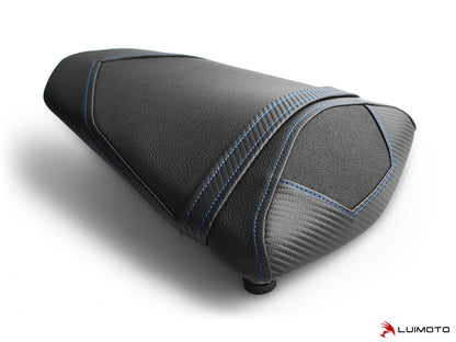 LUIMOTO RACE Passenger Seat Covers for the YAMAHA YZF-R3 (2015+), YZF-R25 (2015+), and MT-03 (2020+)