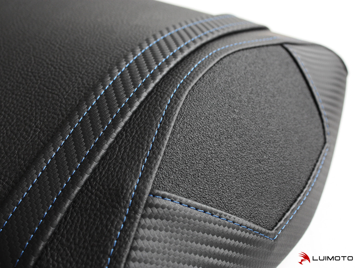 LUIMOTO RACE Passenger Seat Covers for the YAMAHA YZF-R3 (2015+), YZF-R25 (2015+), and MT-03 (2020+)