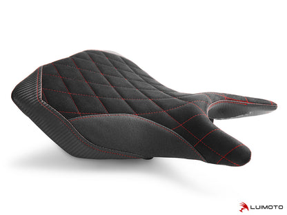 LUIMOTO DIAMOND Rider Seat Covers for the YAMAHA YZF R3 (2015+) & YZF-R25 (2015+)