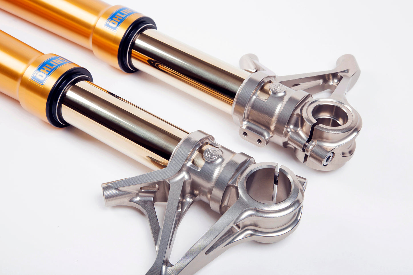 Motocorse Custom Ohlins R&T Forks with SBK Lowers and Billet Triple Clamps and Clip-ons for MV Agusta F3 675 / 800