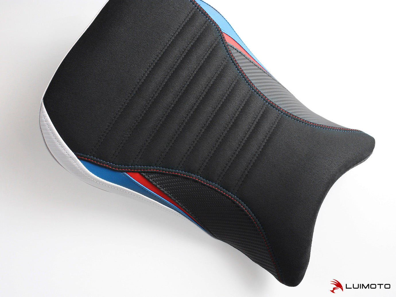 LUIMOTO (Motorsports) M SPORT Rider Seat Cover for the BMW S1000RR (2020+), M1000RR (21-22), M1000R (23-25) - Fits M Sport Seat Only