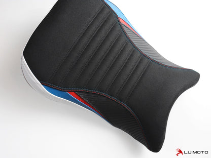 LUIMOTO (Motorsports) M SPORT Rider Seat Cover for the BMW S1000RR (2020+), M1000RR (21-22), M1000R (23-25) - Fits M Sport Seat Only