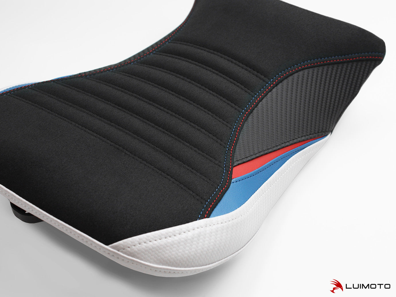 LUIMOTO (Motorsports) M SPORT Rider Seat Cover for the BMW S1000RR (2020+), M1000RR (21-22), M1000R (23-25) - Fits M Sport Seat Only