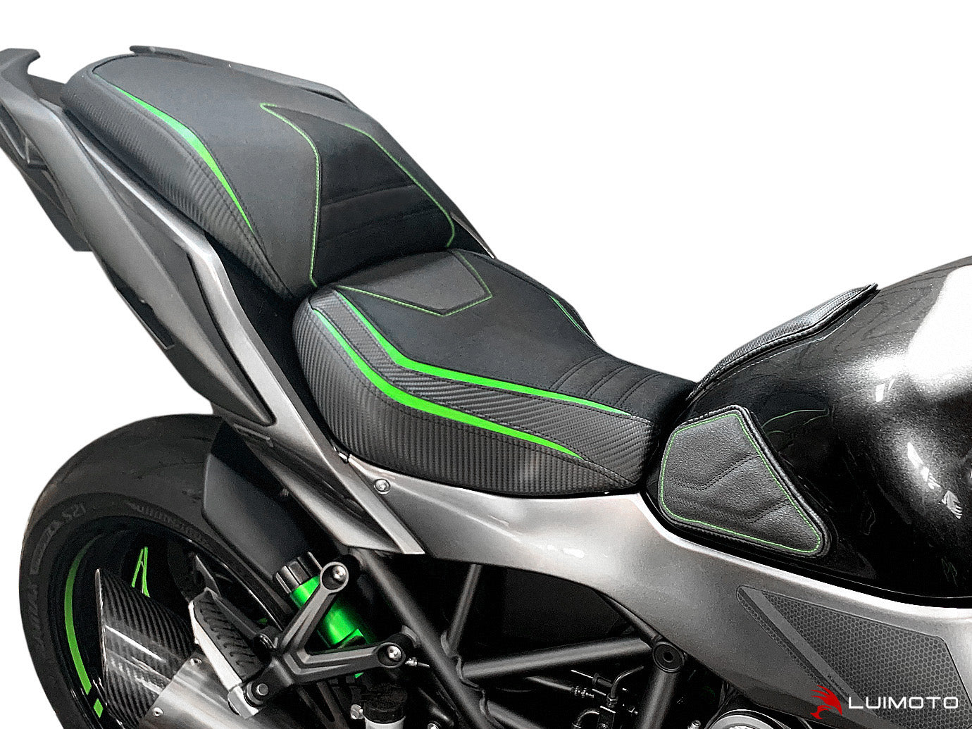 LUIMOTO (HyperSport) Rider Seat Cover for the KAWASAKI H2 SX (18-21)