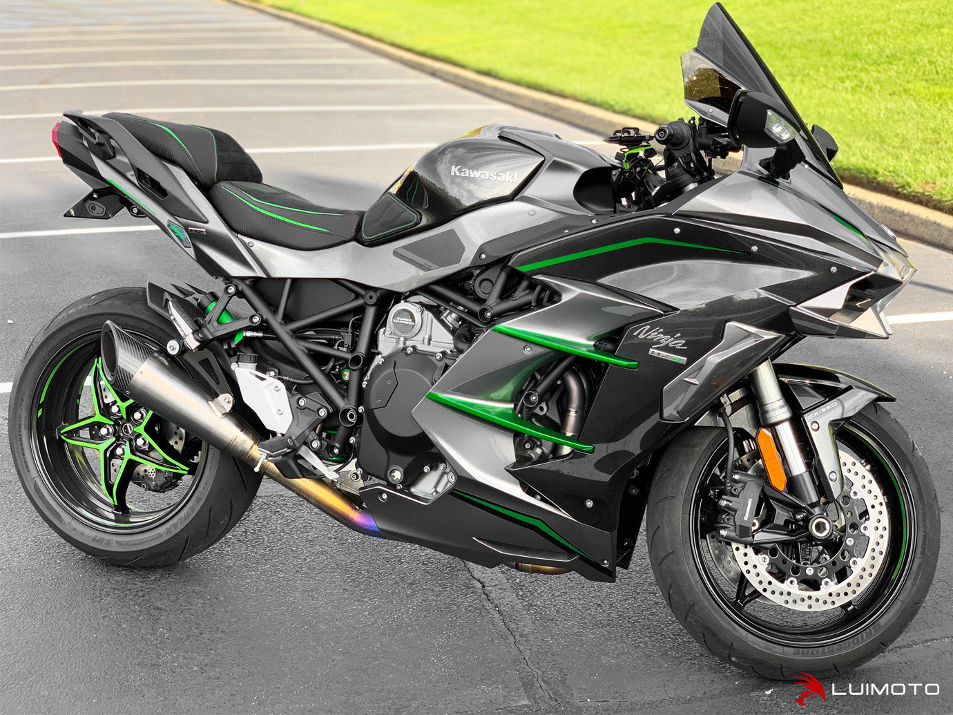 LUIMOTO (HyperSport) Rider Seat Cover for the KAWASAKI H2 SX (18-21)