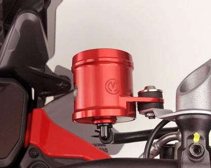 Motocorse Billet Aluminum Round Clutch Reservoir With Titanium Cap (19mL) - Will Work on Some Applications as a Rear Brake Reservoir