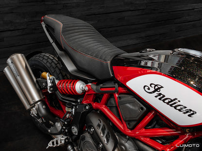 LUIMOTO (Classic) Seat Cover for the INDIAN FTR 1200 (2019+) OE Standard seat