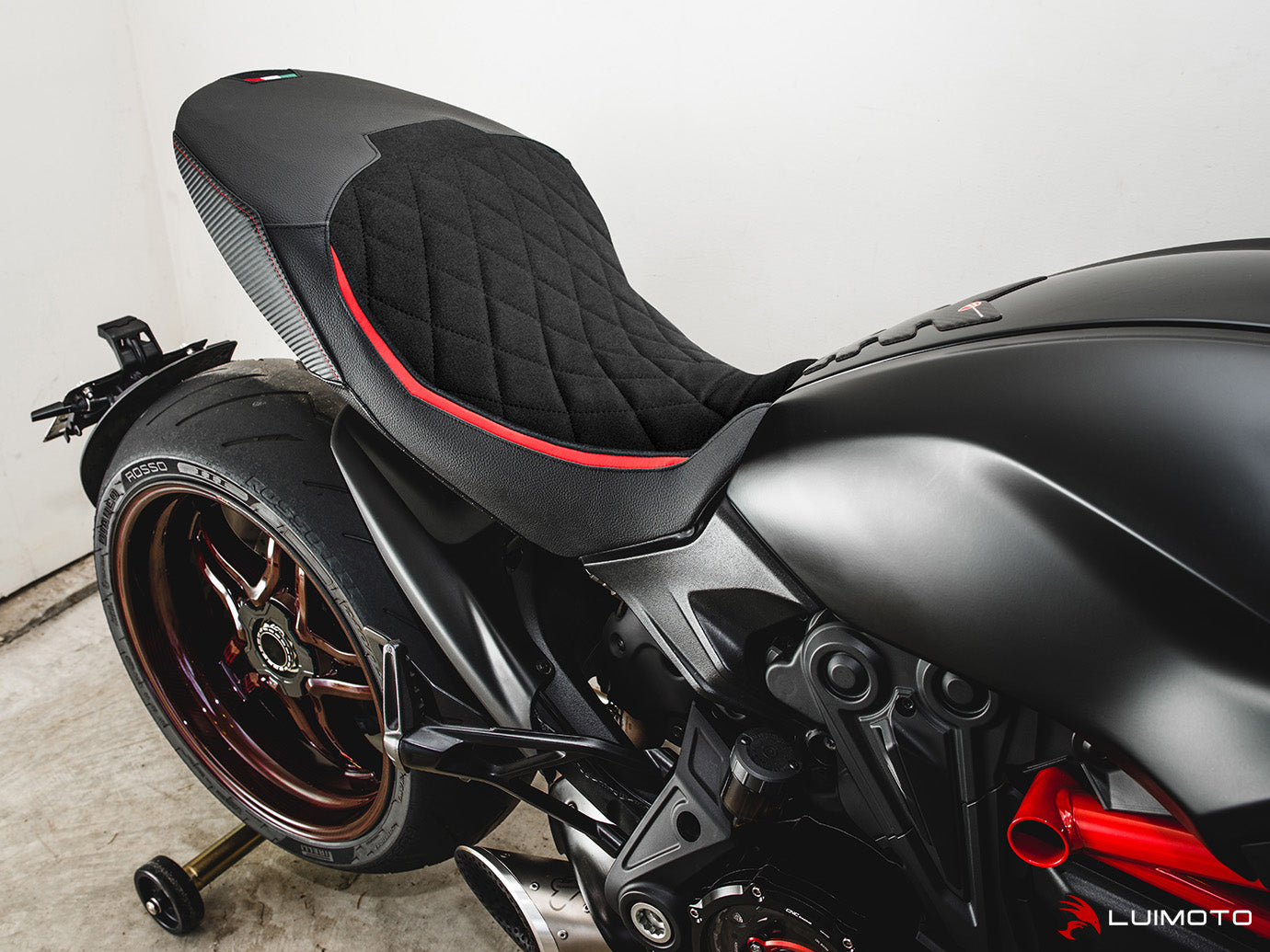 LUIMOTO Diamond Edition Rider Seat Cover for the DUCATI DIAVEL 1260 (2019+) - Low Seat