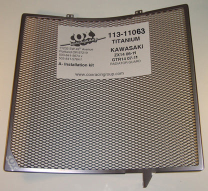Cox Racing Radiator Guards for the Kawasaki GTR1400 Concours and ZX-14 / ZX-14R (2006+)