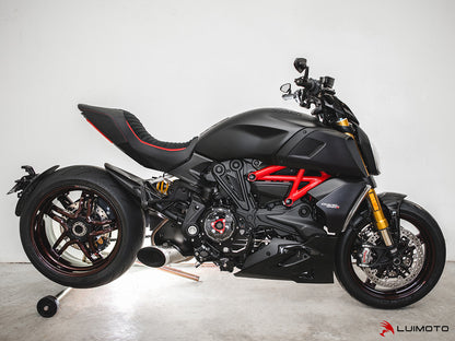 LUIMOTO Classic Sport Edition Rider Seat Cover for the DUCATI DIAVEL 1260 (2019+) - Low Seat