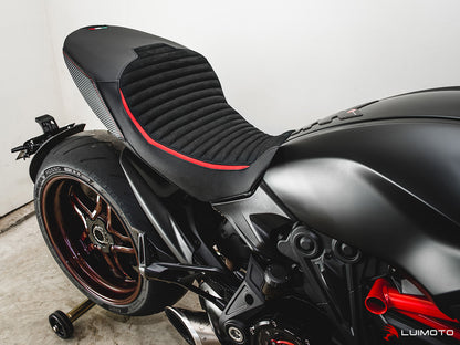 LUIMOTO Classic Sport Edition Rider Seat Cover for the DUCATI DIAVEL 1260 (2019+) - OE Seat