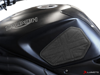 LUIMOTO TANK LEAF UNION JACK Tank Pads for the Triumph SPEED TRIPLE 1050 (05-10)