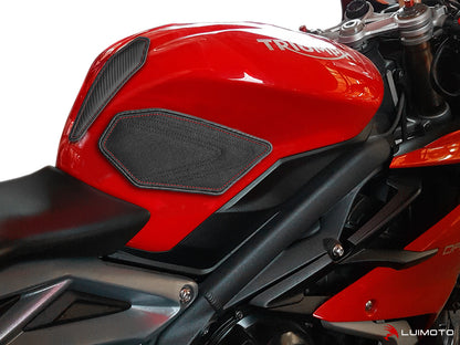 LUIMOTO TANK LEAF SPORT Tank Pads for the Triumph DAYTONA 765 / 675 (13-18) & STREET TRIPLE Rx (15-16)