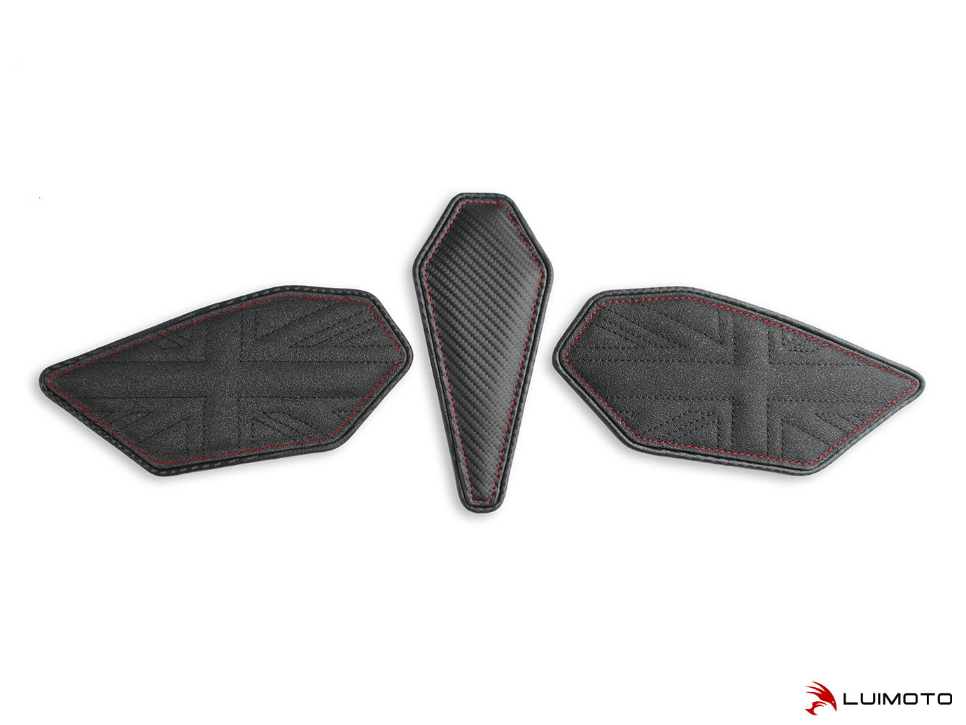 LUIMOTO TANK LEAF UNION JACK Tank Pads for the Triumph DAYTONA 765 / 675 (13-18) & STREET TRIPLE Rx (15-16)