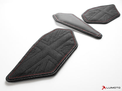 LUIMOTO TANK LEAF UNION JACK Tank Pads for the Triumph DAYTONA 765 / 675 (13-18) & STREET TRIPLE Rx (15-16)