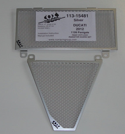 Cox Racing Radiator Guards for the Ducati Panigale 1299 / 1199 / 899 / 959 / V2 - Street (Narrow) Kit