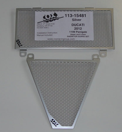 Cox Racing Radiator Guards for the Ducati Panigale 1299 / 1199 / 899 / 959 / V2 - Street (Narrow) Kit
