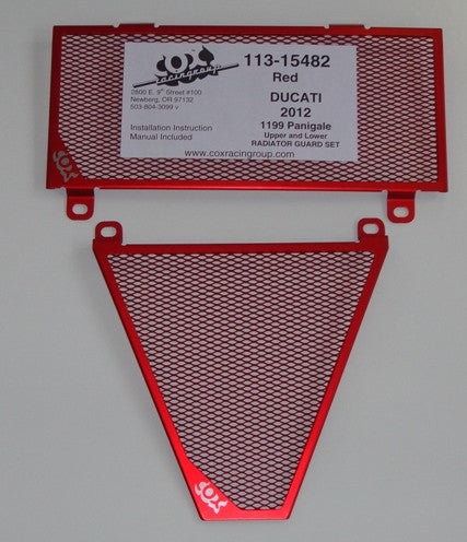 Cox Racing Radiator Guards for the Ducati Panigale 1299 / 1199 / 899 / 959 / V2 - Street (Narrow) Kit