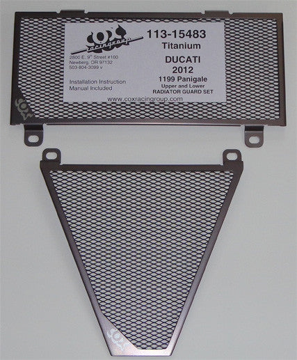 Cox Racing Radiator Guards for the Ducati Panigale 1299 / 1199 / 899 / 959 / V2 - Street (Narrow) Kit