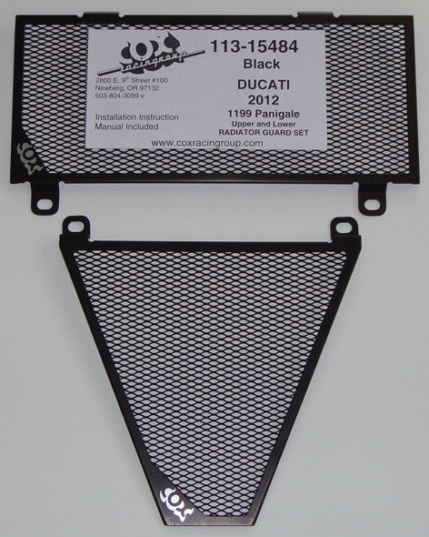 Cox Racing Radiator Guards for the Ducati Panigale 1299 / 1199 / 899 / 959 / V2 - Street (Narrow) Kit