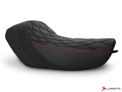 LUIMOTO (Hex-Diamond) Rider Seat Covers for the HARLEY DAVIDSON IRON 1200 (2018+)