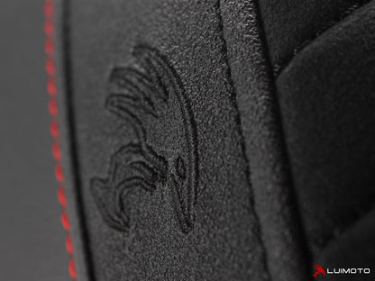 LUIMOTO (Hex-Diamond) Rider Seat Covers for the HARLEY DAVIDSON IRON 1200 (2018+)